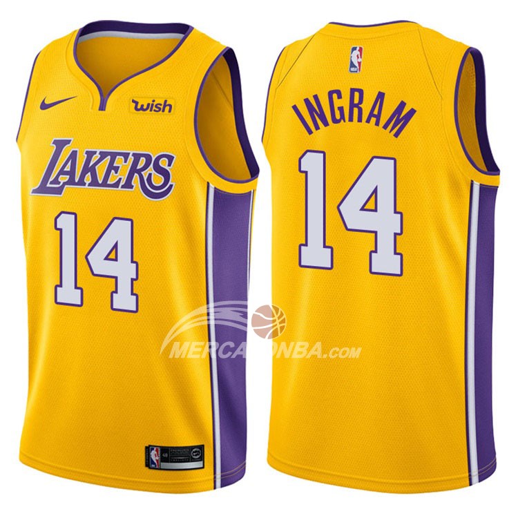 Maglia NBA Autentico Lakers Ingram 2017-18 Giallo